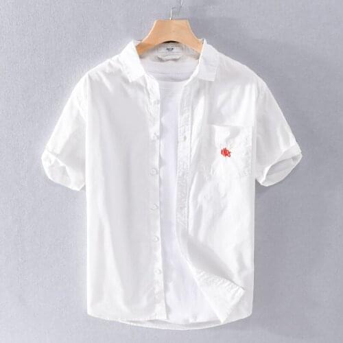 New style Suehaiwes brand Italy embroidery shirt men white fashion shirts for men casual tops mens clothing chemise camisa