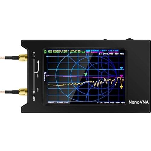 New NanoVNA-H4 4 Inch LCD Display 50KHz-1.5GHz VNA HF VHF UHF UV Vector Network Analyzer Antenna Analyzer