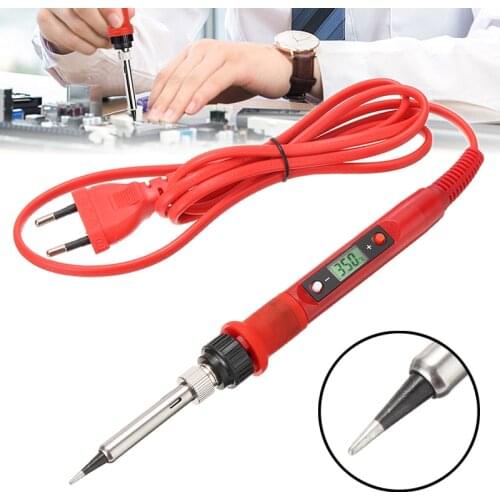 220V 80W LCD Soldering Iron Adjustable Temperature Electric Soldering Iron Welding Solder Iron Rework Station Tool