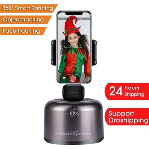 APAI GENIE II 360° Rotation Smart Selfie Stick Auto Face Object Tracking Camera Tripod Holder Smart Shooting Phone Mount