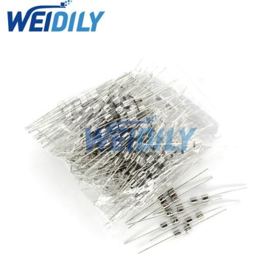 10PCS 3*10mm Glass Fuse Fast Blow Break With Pin 3.6x10mm Glass Tube 2 Pins 0.5A 1A 2A 3A 3.15A 5A 8A 10A 250V F0.5A-F10A