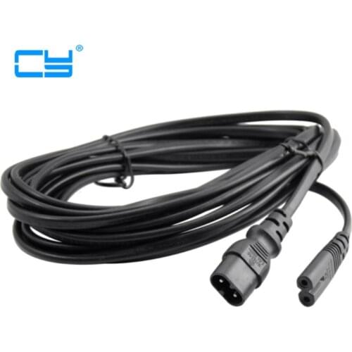 C7/C8 Power "8" Figure Adapter Converter Cable,European IEC320 C7 Female to C8 Male Plug Extension Cord,30CM,1 pcs