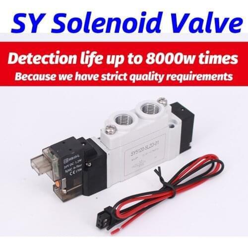 High Quality SMC Type 5 port 2 Solenoid Valve SY3120-5G-M5 SY5120-5G-01 Normal Close Internal Pilot Automation Valve