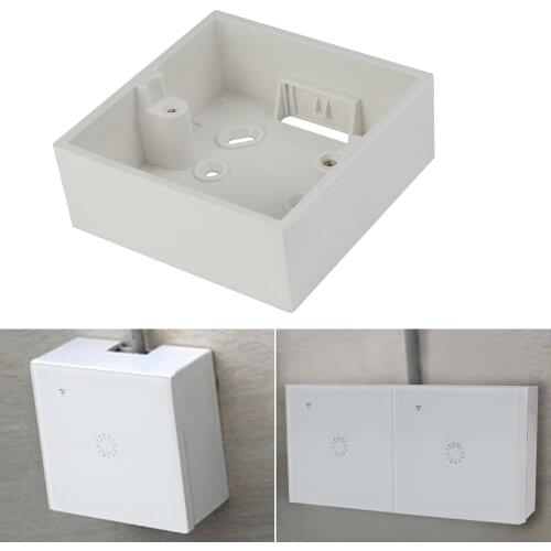 High Quality External Mounting Box For 86 Type Wall Switch White Socket Box 86*86*33mm Touch Switch Mounting Surface Wall Box