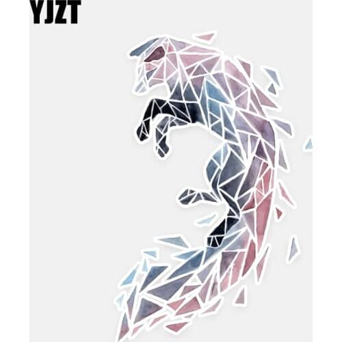 YJZT 10CM*15.5CM Creative Animal Fox PVC Car Sticker Decoration Graphic 5-1001