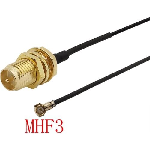1Pcs IPX IPEX U.FL MHF3 to RP SMA Female Jack (Male Pin) RF Pigtail Jumper Cable 0.81 mm for PCI WiFi Card Wireless Router