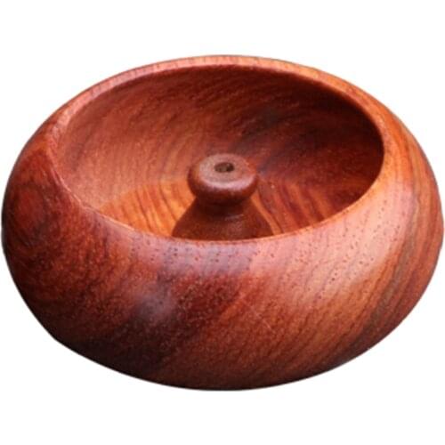 1pc Rosewood Incense Burner Stick Holder Bowl Shape Censer Home Decoration Smell Aromatic Incense Burners Incense Stand Holder