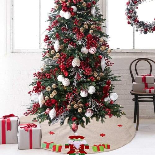 120cm Christmas Tree Skirt Christmas Decorations Walnut Soldier Tree Skirt Creative Christmas Tree Bottom Apron Tree Skirt