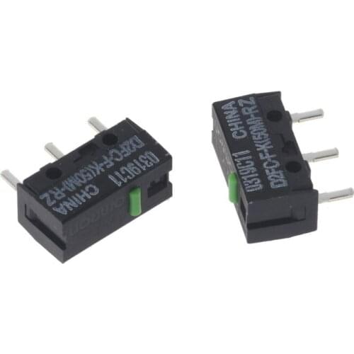 2Pcs Original Mouse Micro Switch D2FC-F-K(50M)-RZ Green Dot 50 Millions click lifetime for razer
