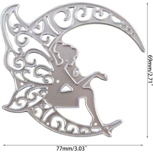 50LB Moon Fairy Metal Cutting Dies Stencil Scrapbooking DIY Album Stamp Paper Card Embossing Decoration Craft