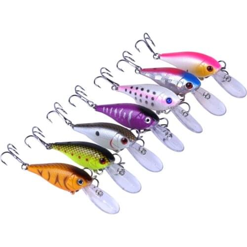 7Pcs Minnow Wobblers Fishing Lure 8CM 7.2G Hard Bait Fishing Tackle Pesca Crankbait