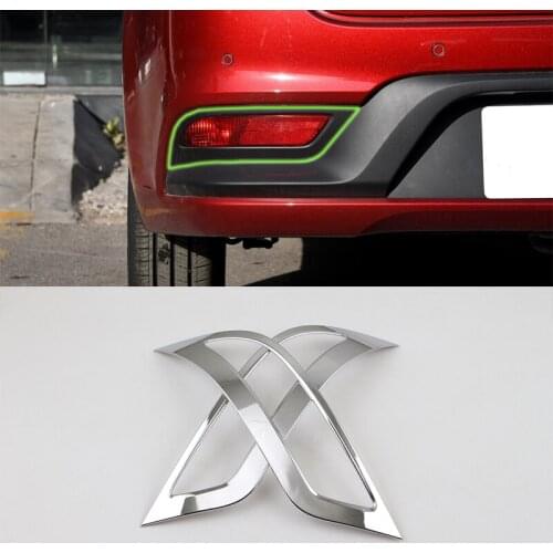ABS Chrome Car Accessories Exterior Decoration Rear Fog Light Fog Lamp Cover Trim For Kia K2/Rio 2017