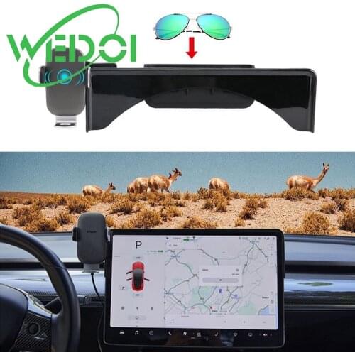 Car Phone Holder For Tesla Model 3/Y With Wireless Charger Safety Glasses Holder Screen Mobile Phone