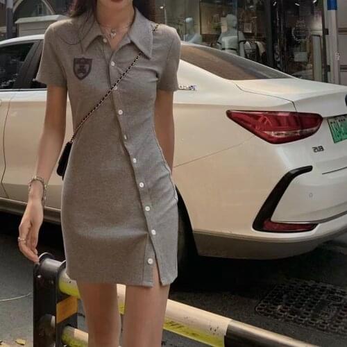 Летние платья на пуговицах CANClO China At AliExpress