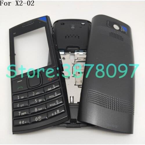Top Quality New Full Housing Case Cover For Nokia X2-02 Battery Cover Housing case With English Keyboard+Logo