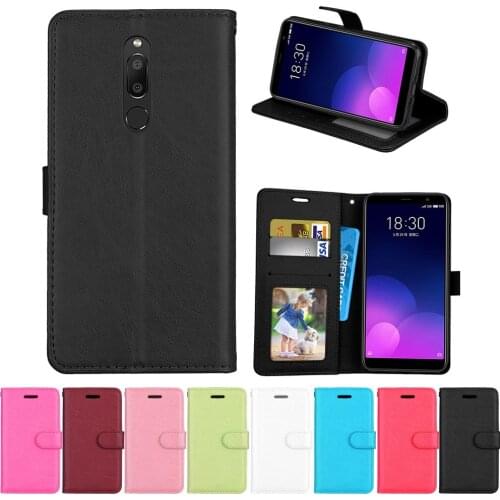 PU Wallet Leather Case For Meizu M6T Meiblue 6T Meilan 6T Case Card Holder Stand Style Cover For Meizu 15 Lite M15 Phone Shell