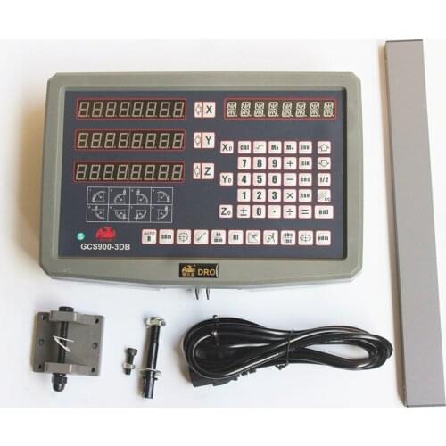 DRO Digital Readout + 3 linear scale travel 150-1020mm milling lathe machine 3 axis DRO display complete unit+part