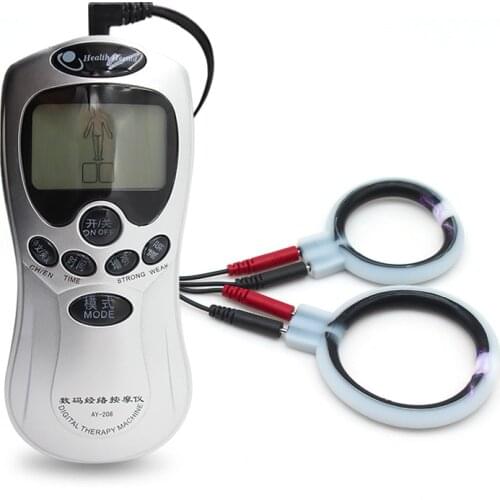 Double Penis Ring Electro Sex Pulse Shock Cockring Vibrator For Men Electro Penis Stimulation, Vibrating Cock Ring Sex Shop