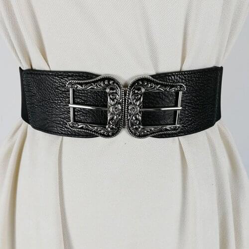 Elastic corset belt vintage wide belts for women easy stretch ceinture femme big cummerbunds dress riem coat cintos waistband