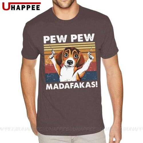 Euro Standard Quality Pew Pew Madafakas Vintage Shirts Mens Hip Hop Short Sleeve Cotton Classic T-Shirt 1980S Apparel