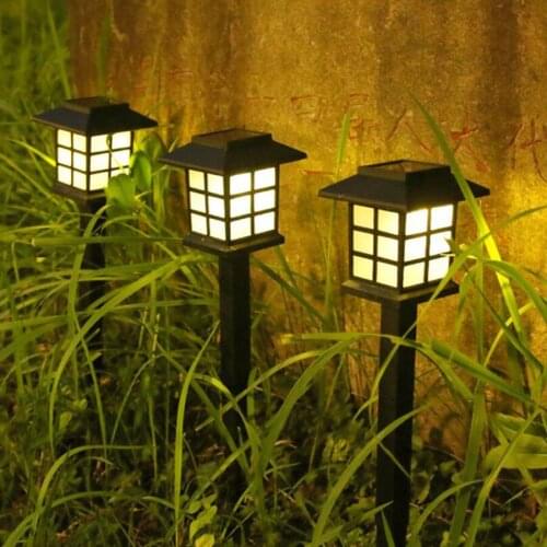 Thrisdar 4/6/8pcs Solar Lantern Pathway Lights Outdoor Garden Lawn Light Solar Pathway Stake Spotlight For Landscape Walkway