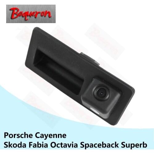 For Porsche Cayenne Skoda Fabia Octavia Spaceback Superb Trunk Handle Backup Reverse Parking Camera Car Rear View Camera CCD HD