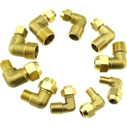 Brass Pipe Fitting 45 Degree Flare Fitting Male Elbow Connector 6mm 8mm 10mm 12mm Tube OD * 1/8" 1/4" 3/8" 1/2" BSPP