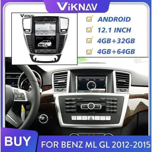 Android Vertical Screen Car Radio for Mercedes Benz ML GL 2012 2013 2014 2015 Stereo Multimedia player GPS Navigation tesla