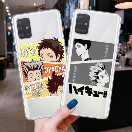 Cute Japan Anime Oya Haikyuu Case For Samsung A10 A20 A30 A40 A50 A70 A51 A71 A7 A9 A6 A8 Plus 2018 A21S S20 Plus Ultra Cover