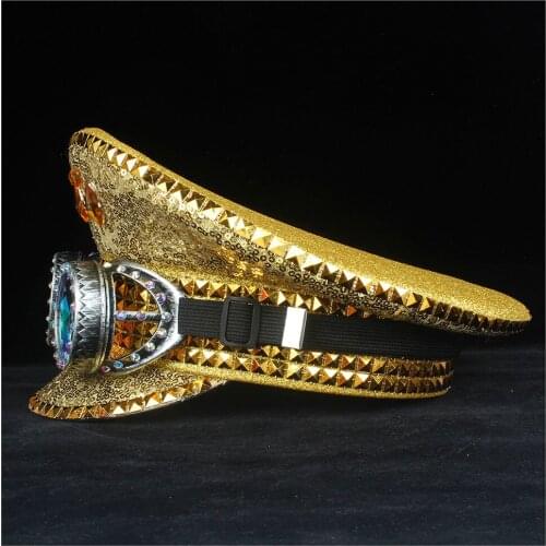 Men Women Police Hat With Metal Classes Cotton Adult Hat Performance Military Hat 3 Size