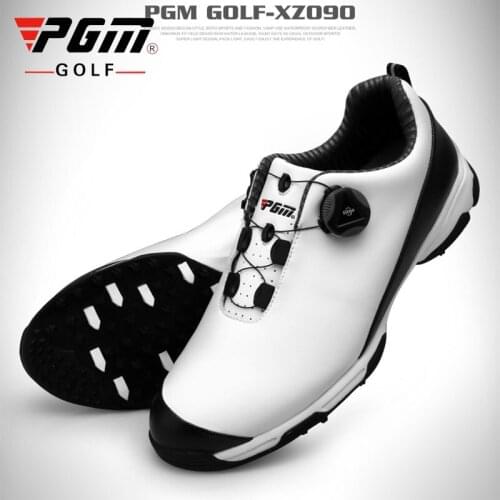 Golf Shoes Men Leather Sports Golf Sneakers Waterproof Anti-Slip Autumn Shoes Nail Spikes Knobs Buckle Footwear AA51032