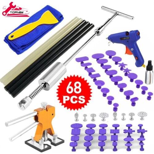 68pcs Paintless Dent Repair Kit Slide Hammer Dent Puller Tool for Car Body Hail Damage Remover Repair Kit