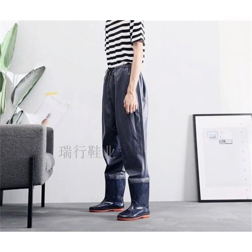 Fly Fishing Waist Waders Pant boots Durable Waterproof trousers Wading Breathable Waist water Pants shoes With Stocking Foot