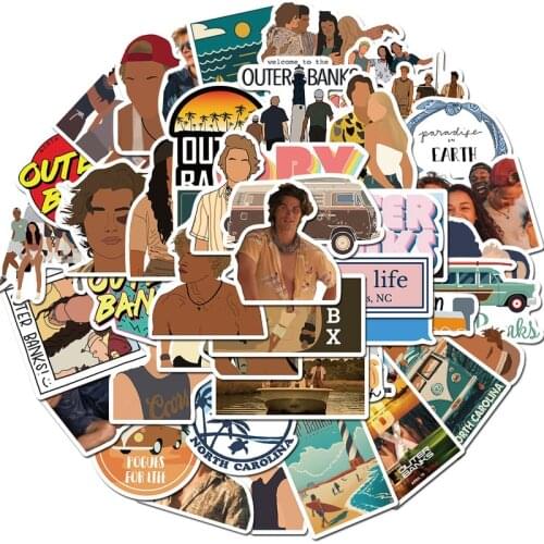 10/50PCS Outer Banks Stickers Skateboard Fridge Guitar Laptop Motorcycle Travel Luggage Classic Toy Sticker for Kid Gift