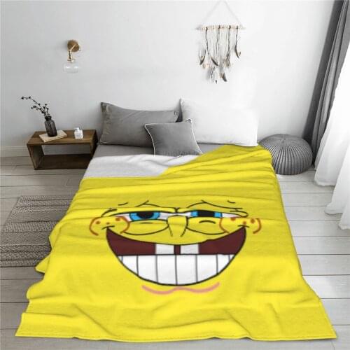 Wearable warm flannel Sponge Baby blanket Comic anime blankets for airplane travel Bedspread Wrap