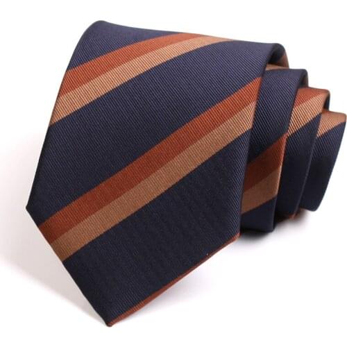 New Design Mens Classic Striped Tie High Quality 8CM Wide Ties For Men Business Suit Work Necktie Fashion Formal Neck Tie