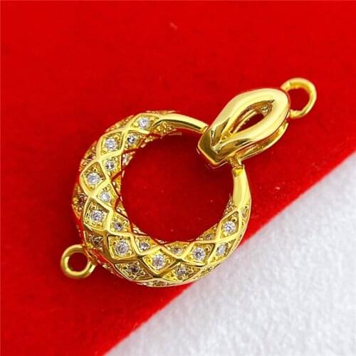 Wholesale DIY Natural Stones Beads Jewelry Making Accessories Silver/Gold/Rose Gold Metal Connector Clasps Findings