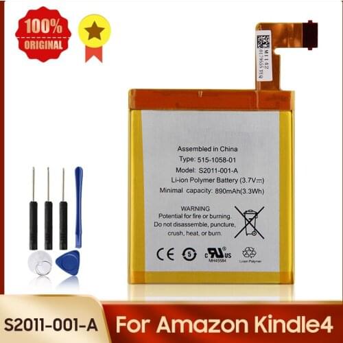 Original Replacement Battery S2011-001-A for Amazon Kindle 4 5 6 D01100 515-1058-01 MC-265360 DR-A015 890mAh