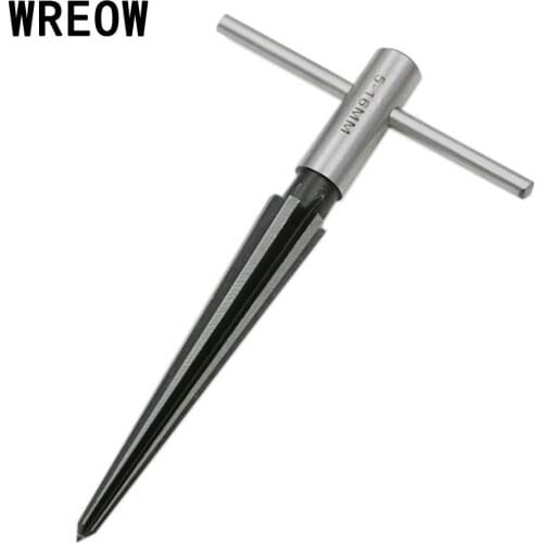 Removable taper reamer 5mm-16mm Pin Hole Handheld Reamer T Handle Tapered 6 Fluted Chamfer Reaming Woodworking Cutting Tool