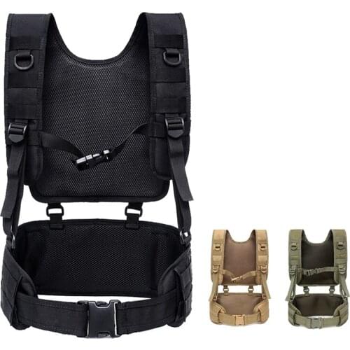 Outdoor Tactical Belt Molle Vest Hunting Airsoft Sport Waist Bag Multifunctional Combination Belt Military Equipment Armor Vest