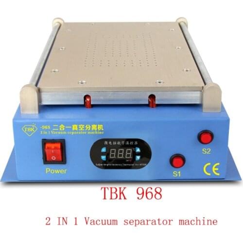 TBK-968 2in1 vacuum lcd separator machine hot plate automatic touch screen separator repair for tablet mobile Free shipping