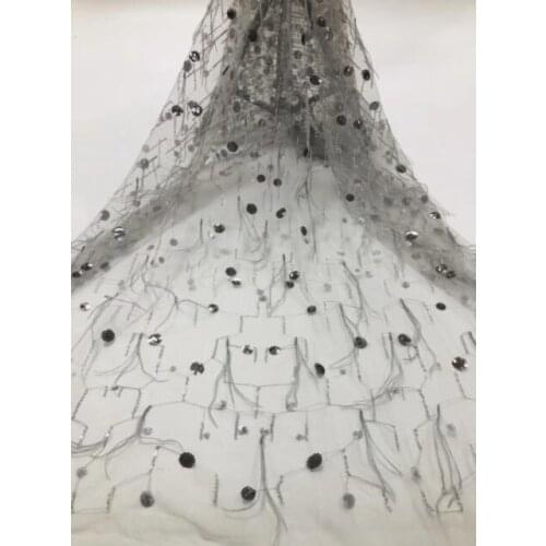 Top quality french lace fabric L-9668 african lace fabric with embroidery mesh tulle fabric
