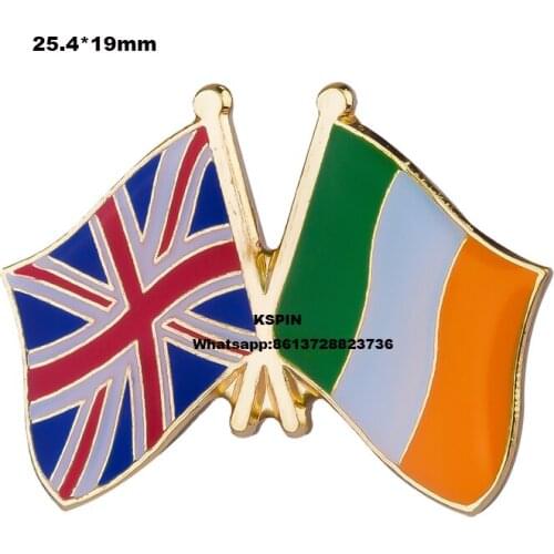 UK Jack Ireland Friendship Flag Badge Flag pin 10pcs a lot