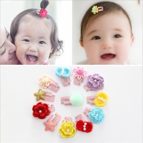 Kid Row Hairpin Sweat Clip Ribbon Bow Flower Hair Comb Girl Jewelry Star Brush Clip Styling Tool Children 2Pcs Hair Accessories