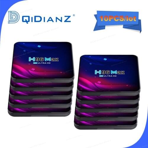 10pcs Smart TV BOX H96max V11 Android 11 Google Assistant 4K Dual Wifi BT Media player Play Store Free App Set top BOX PK IPTV