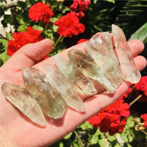 100g Natural Green Crystal Raw Stone Large Particles Gravel Raw Green Crystal Mineral Specimen DIY Jewelry Making