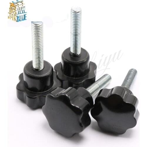 2pcs m4*16/20/25 White Zinc Plum Bakelite Hand Tighten Screw Handle Star Mechanical Black Screws For Microphone