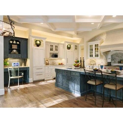 2020 traditional solid wood kitchen furnitures solid timber kitchen cabinets TK208