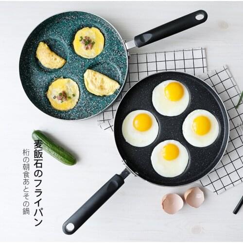 Maifanshi non stick pan pan four hole frying pan egg dumpling pan waffle mould 24cm multi-functional frying pan
