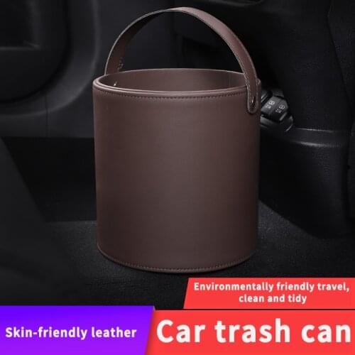 Car Trash Can NEW Universal Environmentally Cloth Leather Thickening Car Storage Bag Portable Garbage Bag